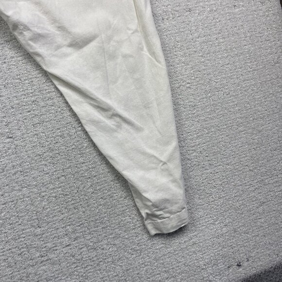 GAP Factory Store Linen Drawstring Pants Women Sz XL Ivory Wide Leg Comfty - Picture 11 of 11